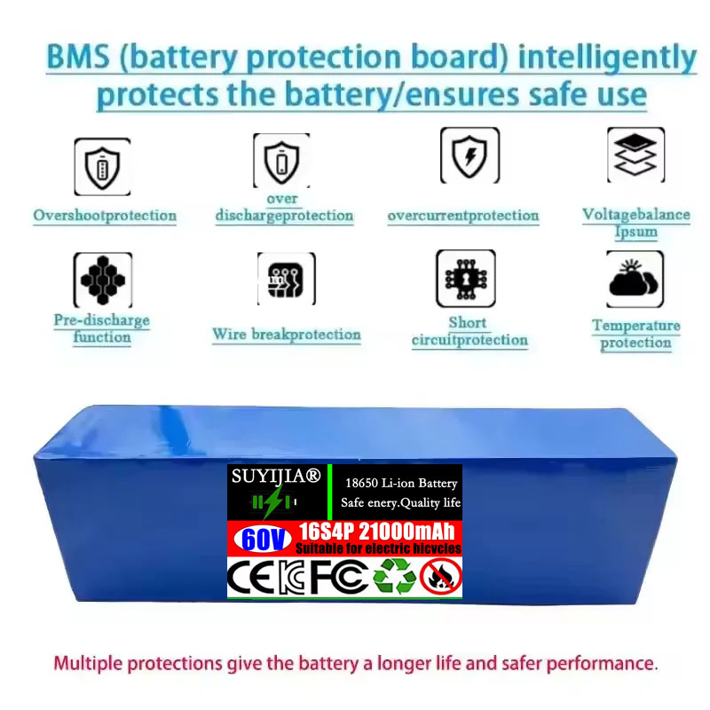 60 V 21Ah Nieuwe 18650 16S4P 1 - 60V 30Ah Electric Scooter Battery recensie en prijs