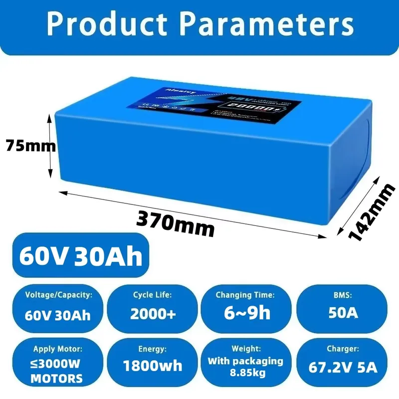 Aleaivy 60V 20AH 30AH 21700 Li - 60V 30Ah Electric Scooter Battery recensie en prijs
